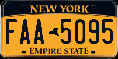 NY license plate FAA5095