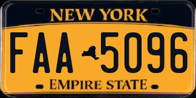 NY license plate FAA5096