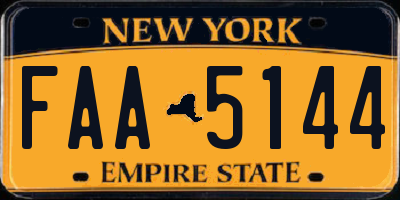 NY license plate FAA5144