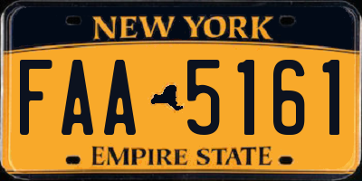 NY license plate FAA5161