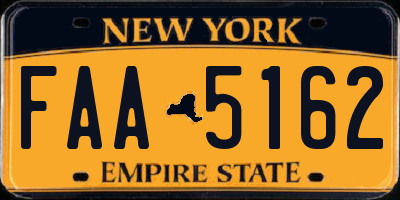 NY license plate FAA5162