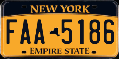 NY license plate FAA5186