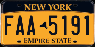 NY license plate FAA5191