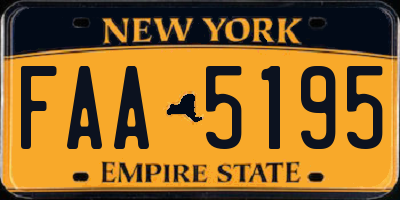 NY license plate FAA5195