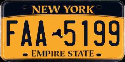 NY license plate FAA5199