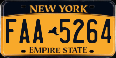 NY license plate FAA5264