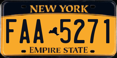 NY license plate FAA5271