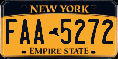 NY license plate FAA5272