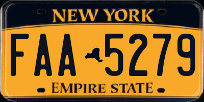 NY license plate FAA5279