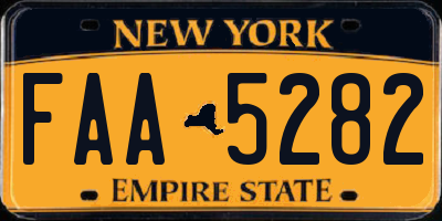 NY license plate FAA5282