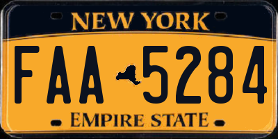 NY license plate FAA5284