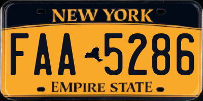 NY license plate FAA5286