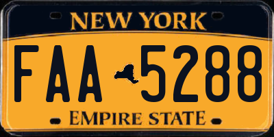 NY license plate FAA5288