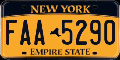NY license plate FAA5290