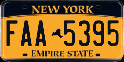 NY license plate FAA5395