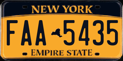 NY license plate FAA5435