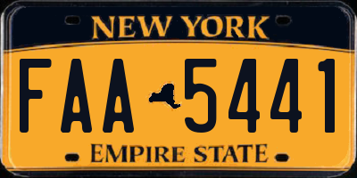 NY license plate FAA5441