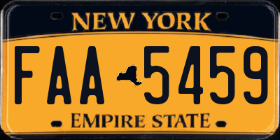 NY license plate FAA5459