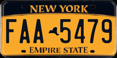 NY license plate FAA5479