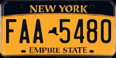 NY license plate FAA5480