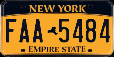 NY license plate FAA5484