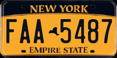 NY license plate FAA5487