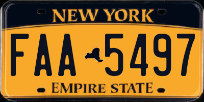 NY license plate FAA5497