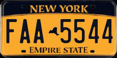 NY license plate FAA5544