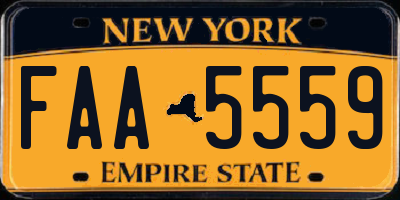 NY license plate FAA5559