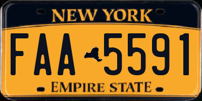 NY license plate FAA5591