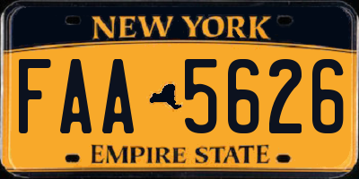 NY license plate FAA5626