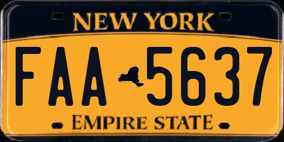 NY license plate FAA5637