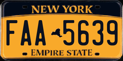 NY license plate FAA5639