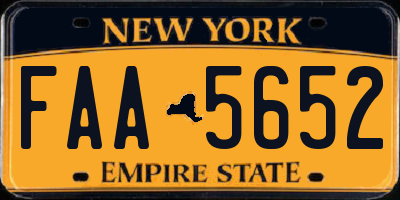 NY license plate FAA5652