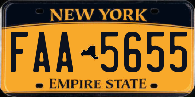 NY license plate FAA5655