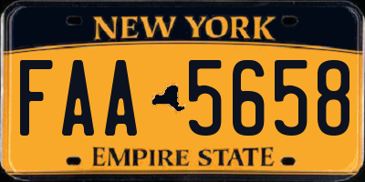 NY license plate FAA5658