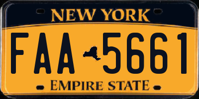 NY license plate FAA5661