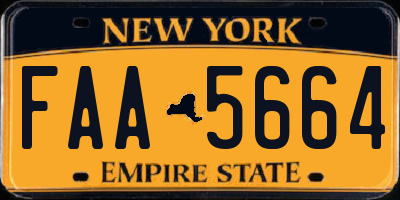 NY license plate FAA5664