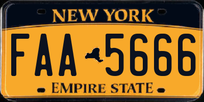 NY license plate FAA5666