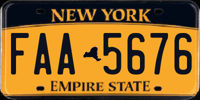 NY license plate FAA5676