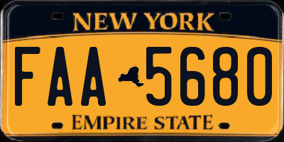 NY license plate FAA5680