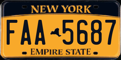 NY license plate FAA5687