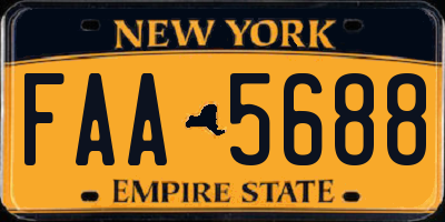 NY license plate FAA5688