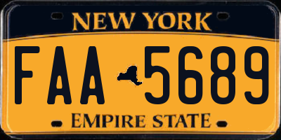 NY license plate FAA5689