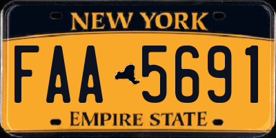 NY license plate FAA5691