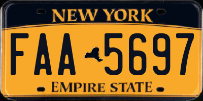 NY license plate FAA5697