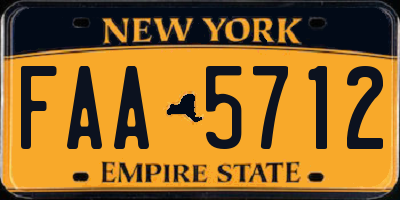 NY license plate FAA5712