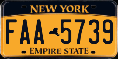 NY license plate FAA5739