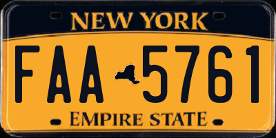 NY license plate FAA5761