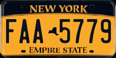 NY license plate FAA5779